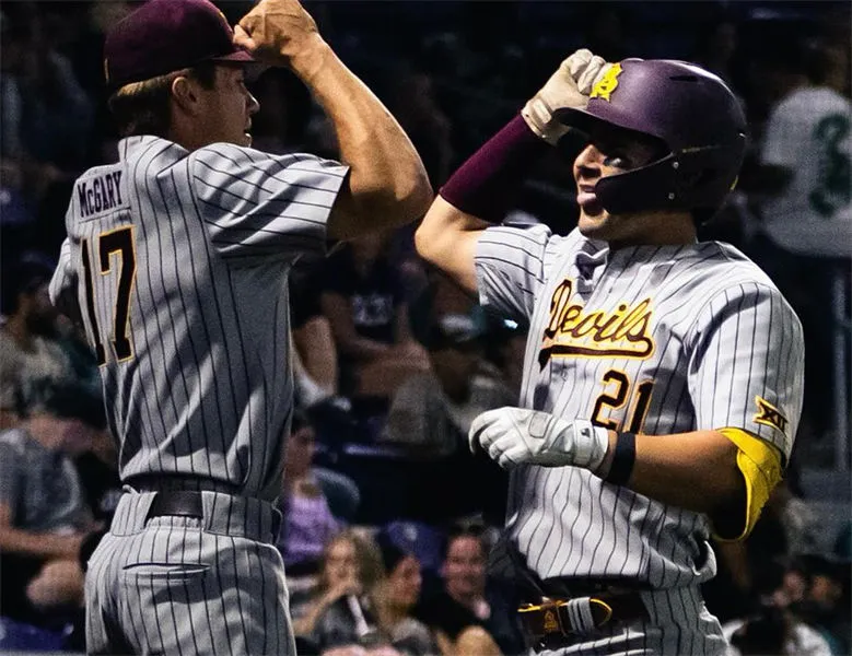 Arizona State Sun Devils Custom adidas Gray Pinstripe 2025 XII Baseball Game Jersey