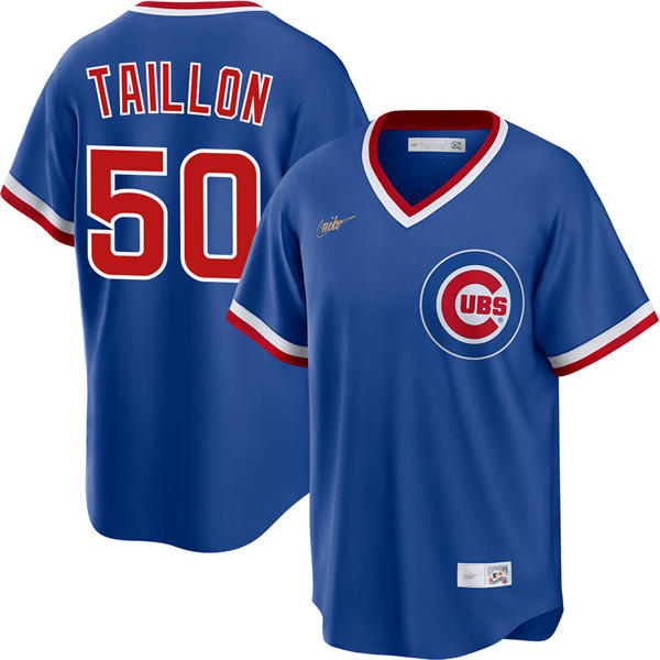Mens Chicago Cubs #50 Jameson Taillon Nike Royal Pullover Cooperstown Jersey