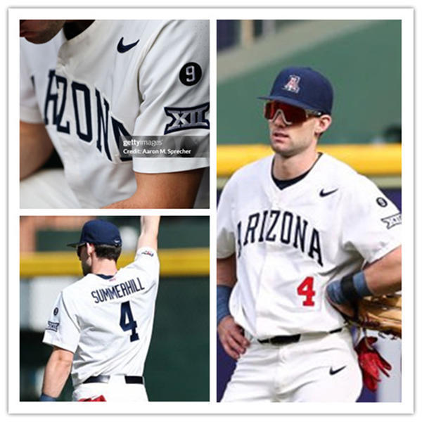 Mens Youth Womens Arizona Wildcats #4 Brendan Summerhill 2025 XII White Baseball Limited Jersey
