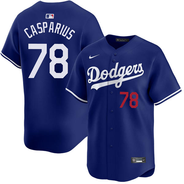 Mens Los Angeles Dodgers #74 Ben Casparius Nike Royal Alternate Limited Player Jersey