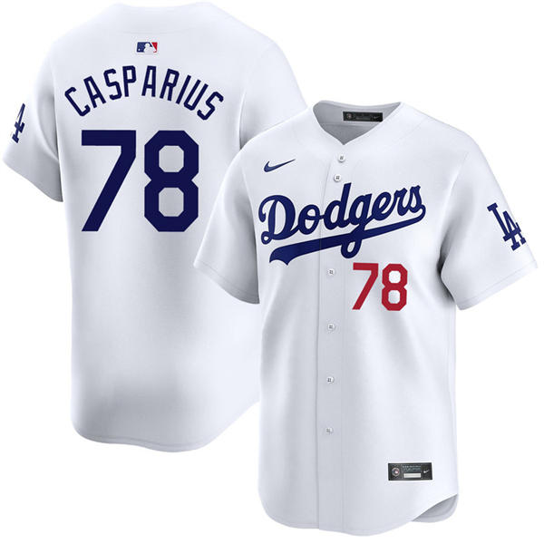 Mens Los Angeles Dodgers #74 Ben Casparius Nike White Home Limited Player Jersey