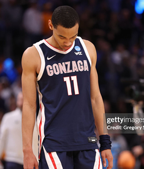Mens Youth Gonzaga Bulldogs #11 Nolan Hickman Navy College Basketball Game Jersey