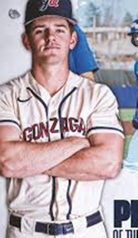 Mens Youth Gonzaga Bulldogs #5 Mikey Bell Cream College Baseball Game Jersey