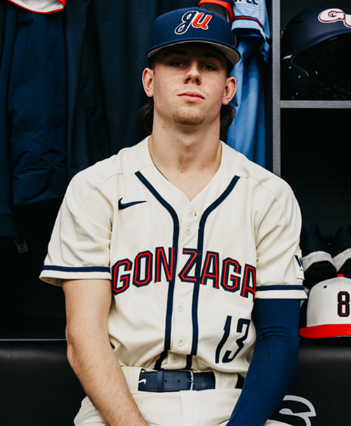 Mens Youth Gonzaga Bulldogs #13 Miles Gosztola Cream College Baseball Game Jerse
