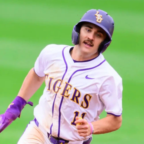 Mens Youth LSU Tigers #11 Josh Pearson 2025 White Baseball Game Jersey