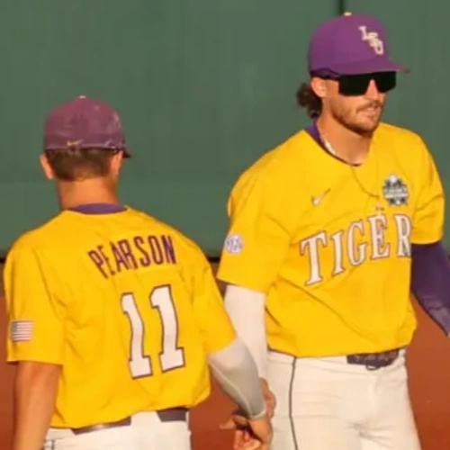 Mens Youth LSU Tigers #11 Josh Pearson 2025 Gold College Baseball Game Jersey
