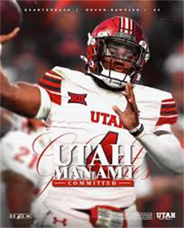 Mens Youth Utah Utes #4 Devon Dampier 2025 XII White College Football Game Jersey