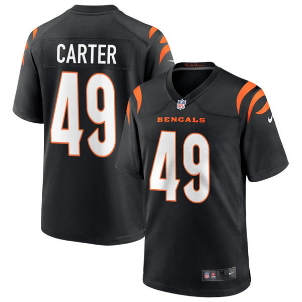 Men's Cincinnati Bengals #49 Barrett Carter Nike Black Team Color Vapor F.U.S.E. Limited Jersey