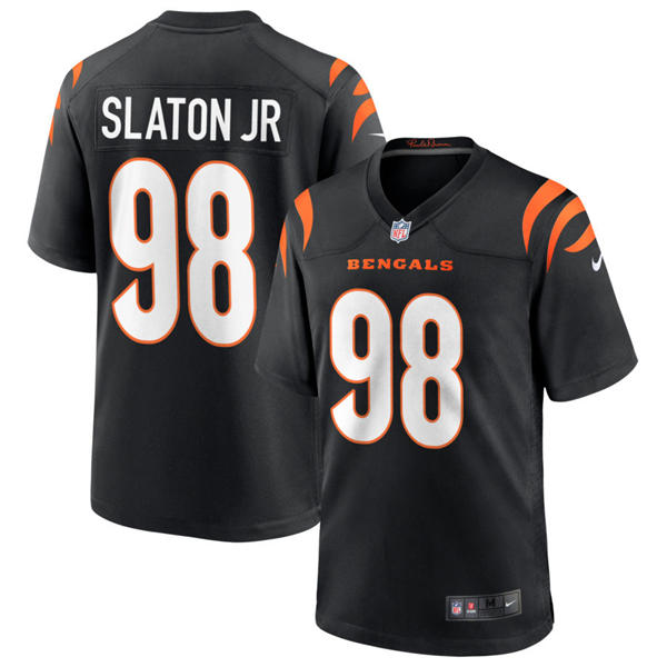 Men's Cincinnati Bengals #98 Tedarrell Slaton Jr Nike Black Team Color Vapor F.U.S.E. Limited Jersey