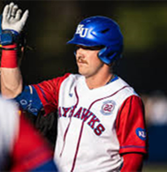Mens Youth Kansas Jayhawks #26 Brady Ballinger White Red College Baseball Game Jersey