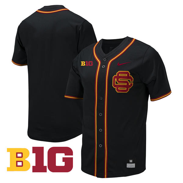 Men's Youth Womens USC Trojans Custom 2025 BIG Black Baseball Game Jersey