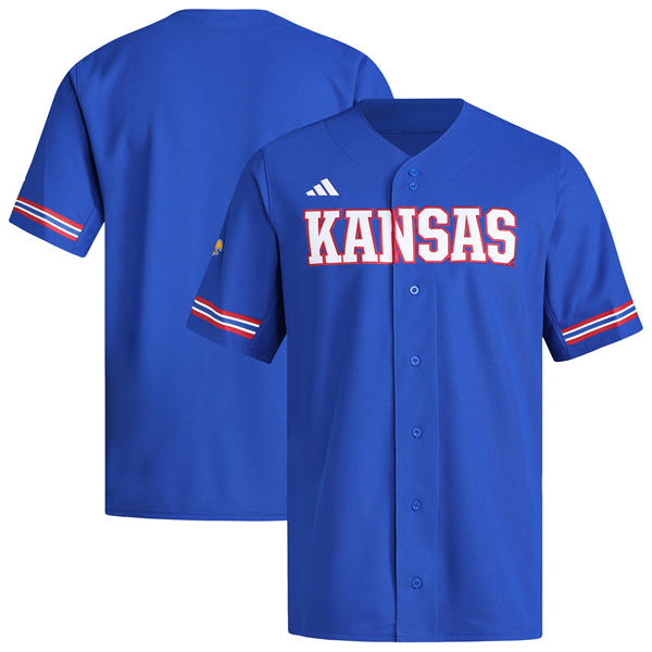 Men's Youth Womens Kansas Jayhawks Blank adidas 2025 Roayl College Baseball Game Jersey