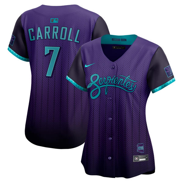 Womens Arizona Diamondbacks #7 Corbin Carroll Nike 2025 Serpientes City Connect 2.0 Limited Jersey