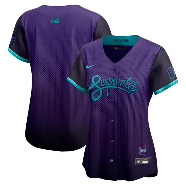 Womens Arizona Diamondbacks Blank Nike Purple 2025 Serpientes City Connect 2.0 Limited Jersey