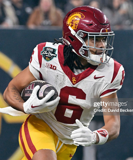 Mens Youth USC Trojans #6 Makai Lemon BIG White College Football Game Jersey