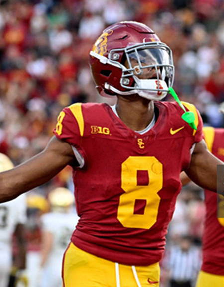 Mens Youth USC Trojans #8 Ja'Kobi Lane BIG Cardinal College Football Game Jersey