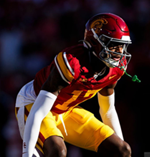 Mens Youth USC Trojans #17 DeCarlos Nicholson BIG Cardinal College Football Game Jersey