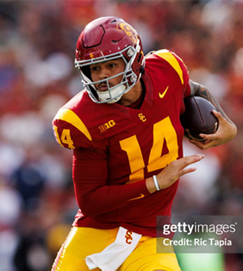Mens Youth USC Trojans #14 Jayden Maiava BIG Cardinal College Football Game Jersey