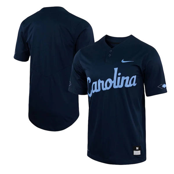 Men's Youth Womens North Carolina Tar Heels Blank Nike Navy two-Button Carolina Baseball Team Jersey