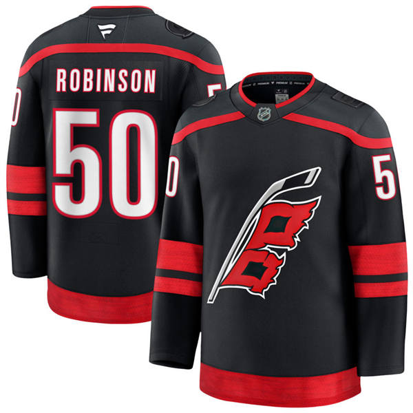 Men's Carolina Hurricanes #50 Eric Robinson Fanatics Black Home Player Jersey