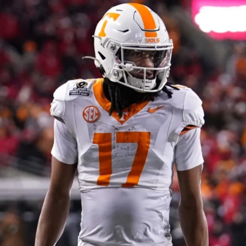 Mens Tennessee Volunteers #17 Chris Brazzell II White College Football Game Jersey