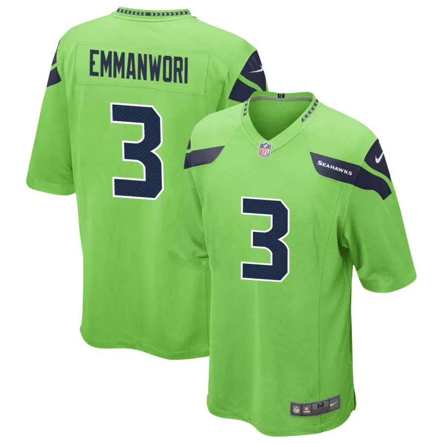Men's Seattle Seahawks #3 Nick Emmanwori Nike Neon Green Alternate Vapor F.U.S.E. Limited Jersey