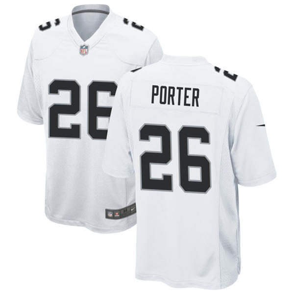 Men's Las Vegas Raiders #26 Darien Porter Nike White Vapor F.U.S.E. Limited Player Jersey