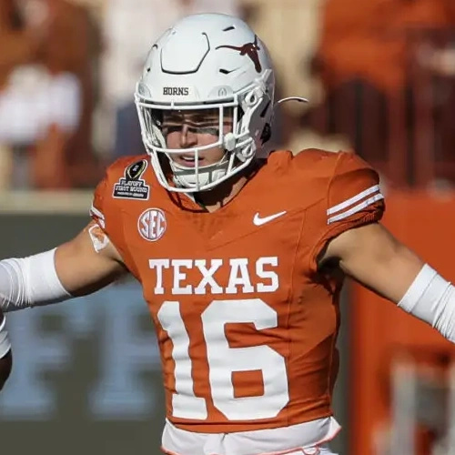 Mens Youth Womens Texas Longhorns #16 Michael Taaffe 2024 SEC Orange College Football Game Jersey