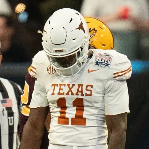Mens Texas Longhorns #11 Colin Simmons 2025 SEC White College Football Game Jersey