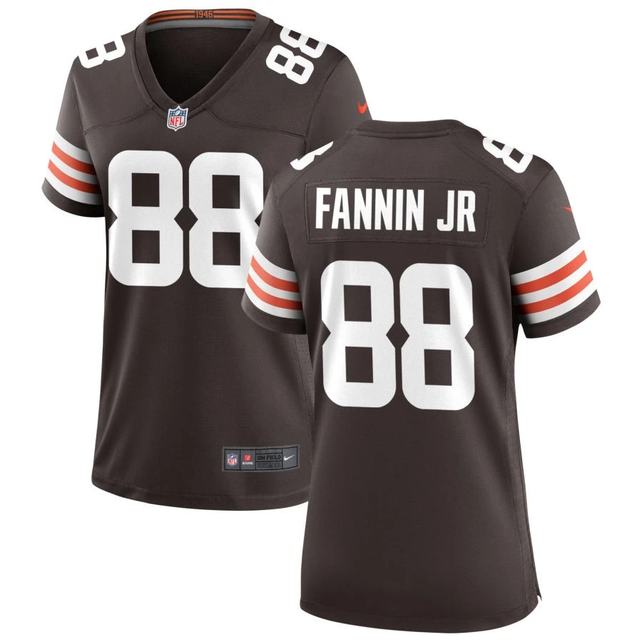 Womens Cleveland Browns #88 Harold Fannin Jr. Nike Brown Home Limited Jersey