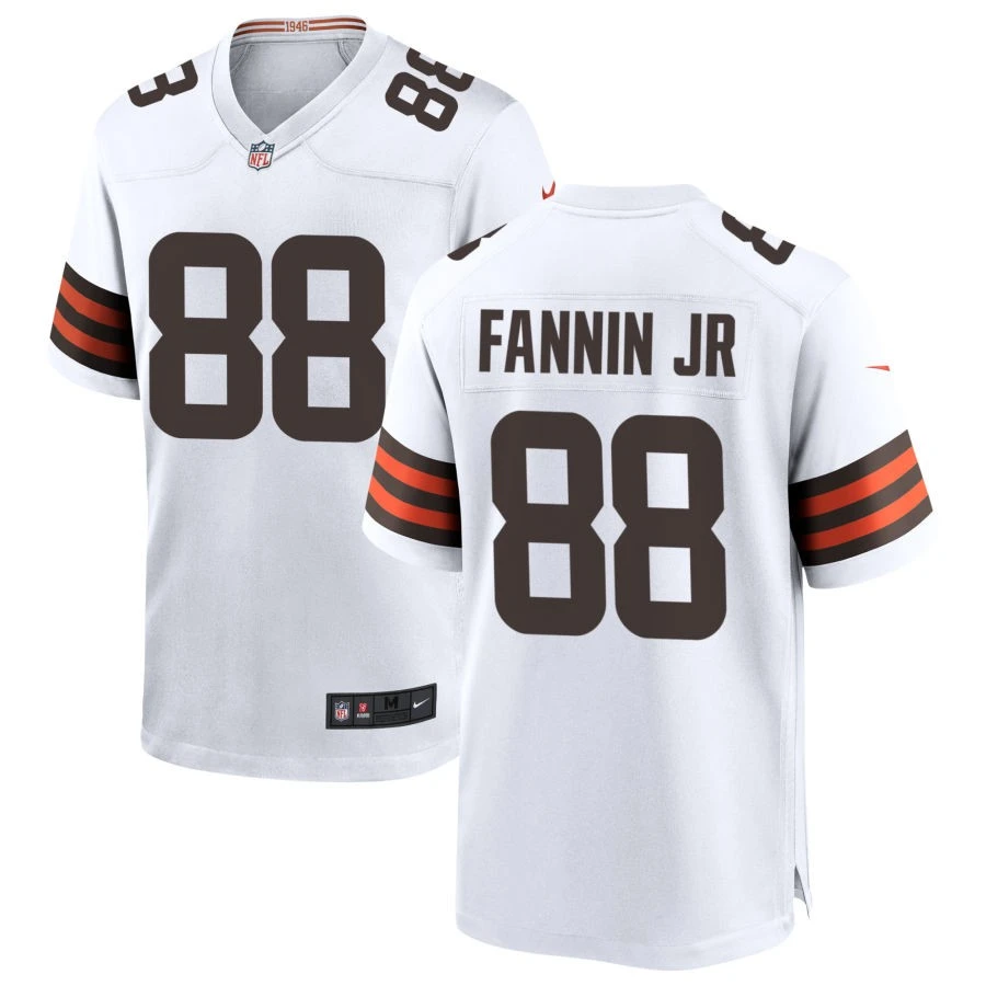 Mens Cleveland Browns #88 Harold Fannin Jr. Nike White Away Vapor F.U.S.E. Limited Jersey