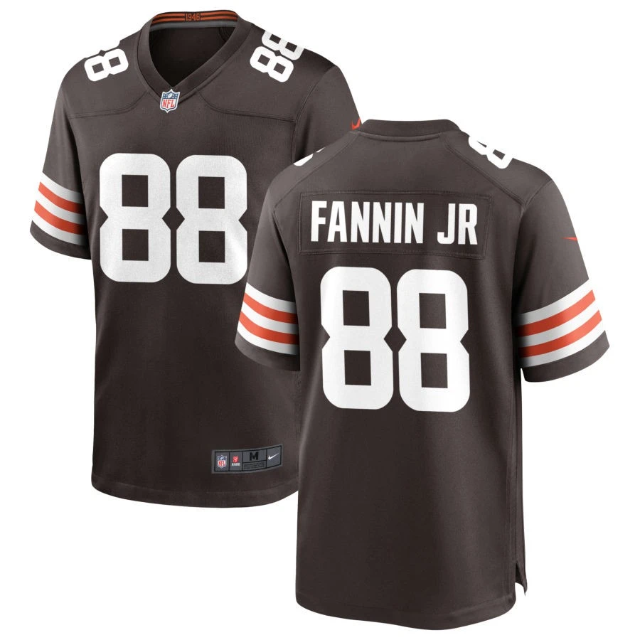Mens Cleveland Browns #88 Harold Fannin Jr. Nike Brown Home Vapor F.U.S.E. Limited Jersey