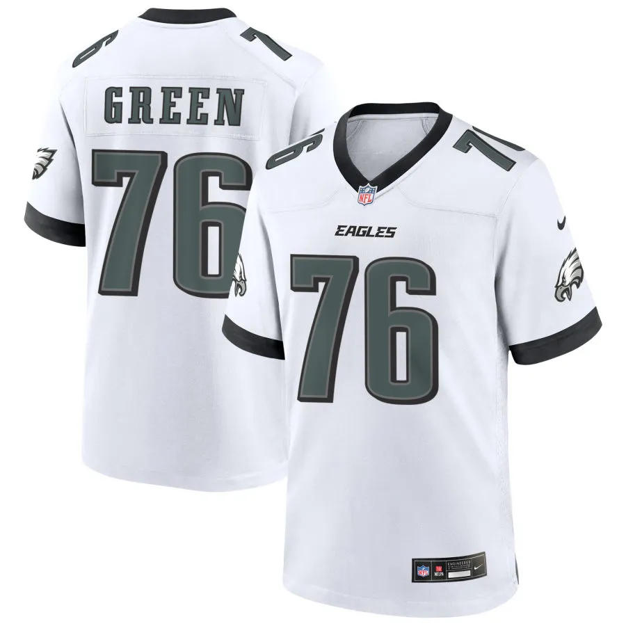 Youth Philadelphia Eagles #76 Kenyon Green Nike White Limited Jersey 