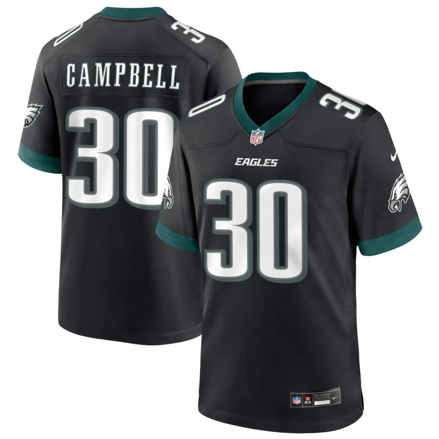 Youth Philadelphia Eagles #30 Jihaad Campbell Nike Black Alternate Limited Jersey 