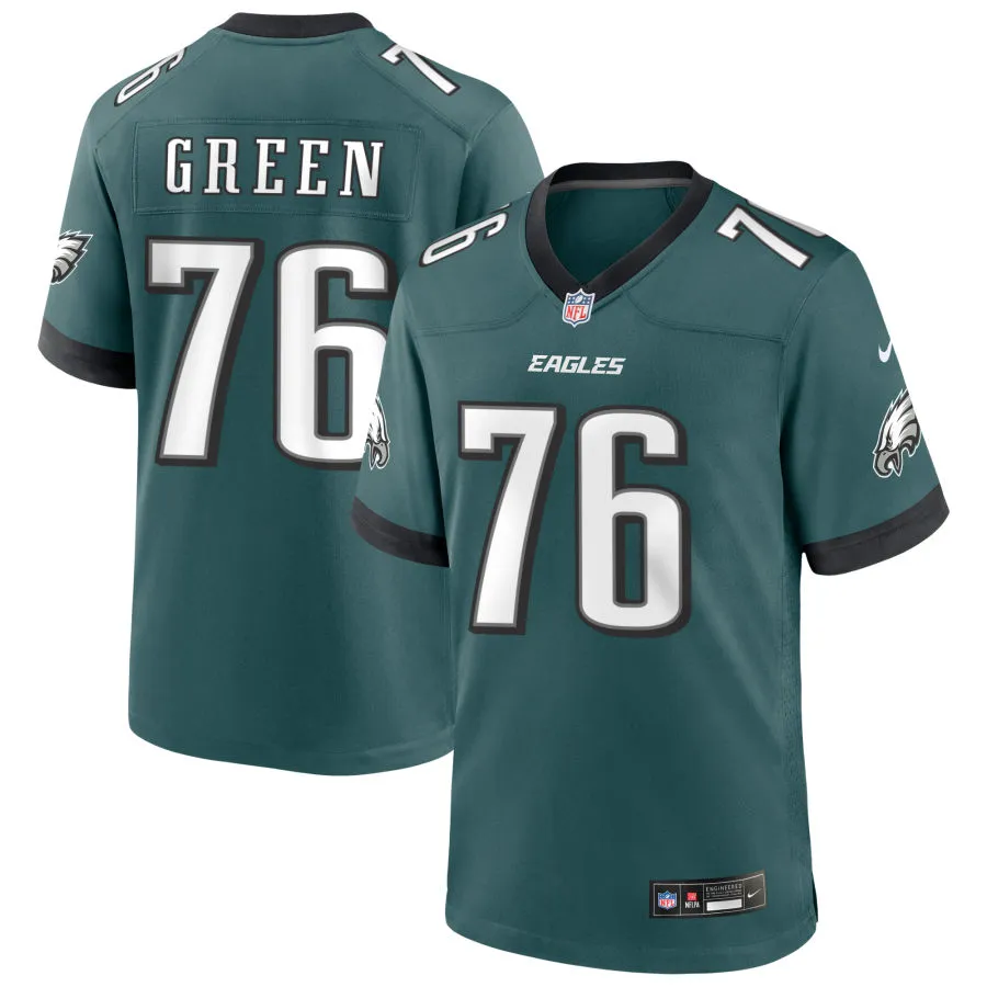 Youth Philadelphia Eagles #76 Kenyon Green  Nike Midnight Green Limited Jersey 