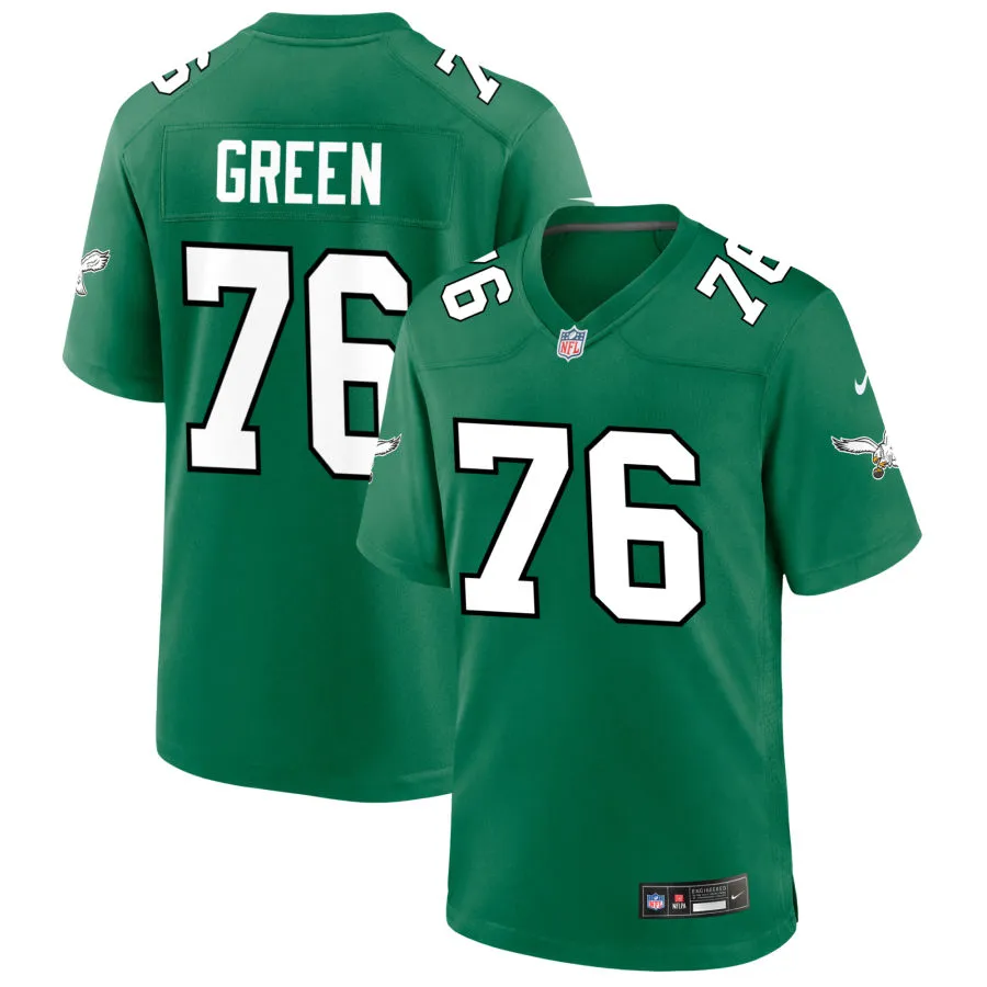 Youth Philadelphia Eagles #76 Kenyon Green  Nike Kelly Green Retro Limited Jersey 