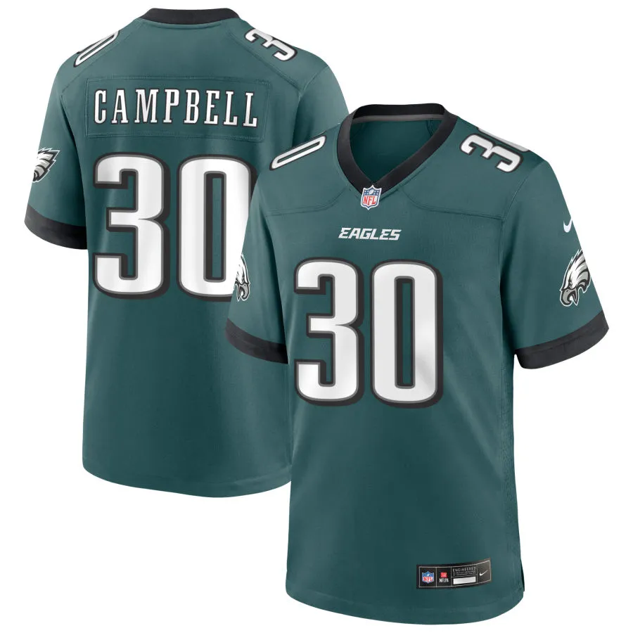 Youth Philadelphia Eagles #30 Jihaad Campbell Nike Midnight Green Limited Jersey 