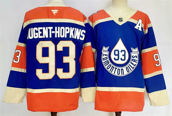 Youth Edmonton Oilers #93 Ryan Nugent-Hopkins Royal NHL Heritage Classic Premier Player Jersey