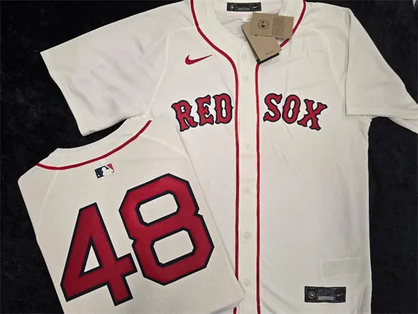 Men's Boston Red Sox #48 Roman Anthony Nike White Home Limted Player Jersey