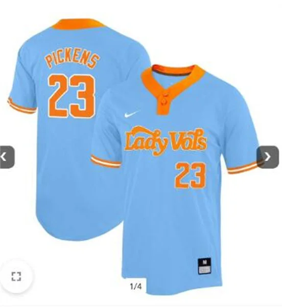 Tennessee Lady Volunteers #23 Karlyn Pickens Blue two-Button Pullover with name Softball Jersey
