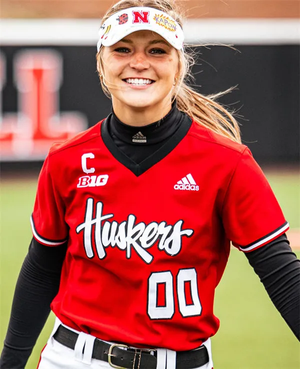 Nebraska Cornhuskers Custom Scarlet Pullover Softball Game Jersey