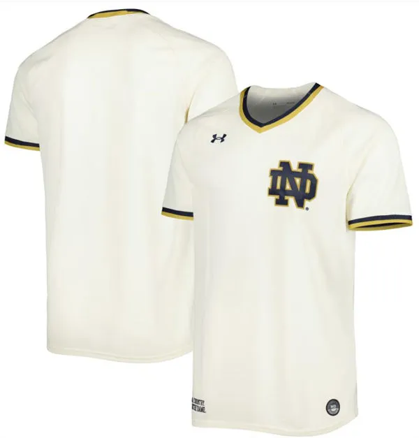 Notre Dame Fighting Irish Cream ND Baseball Game Jersey