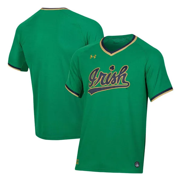 Notre Dame Fighting Irish Blank Under Armour Green Pullover College Baseball Team Jersey