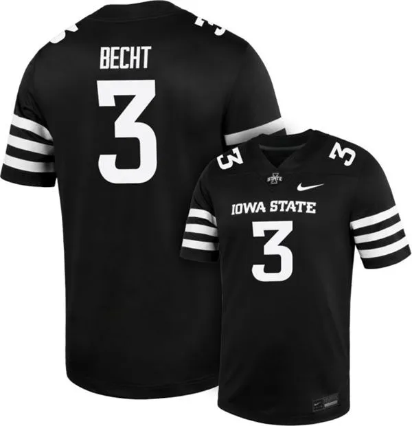 Iowa State Cyclones #3 Rocco Becht Nike 2025 Black College Football Jersey
