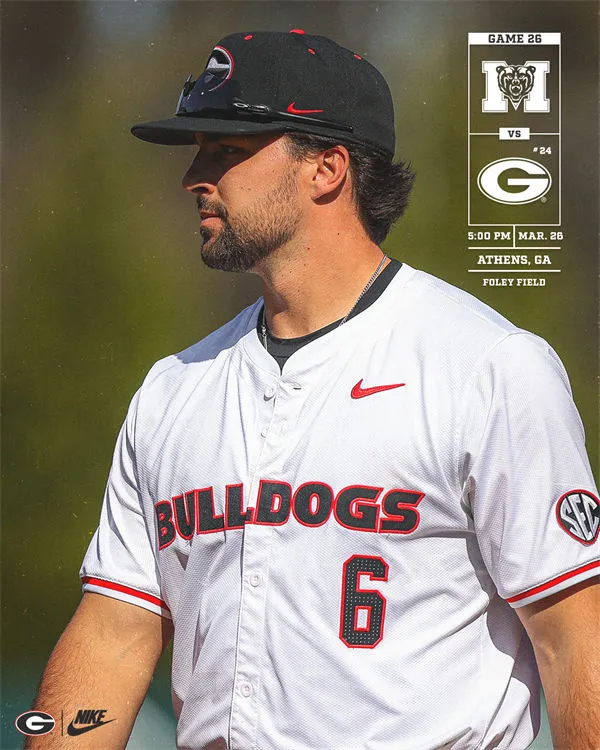 Georgia Bulldogs Custom Nike White Bulldogs College Baseball Game Jersey