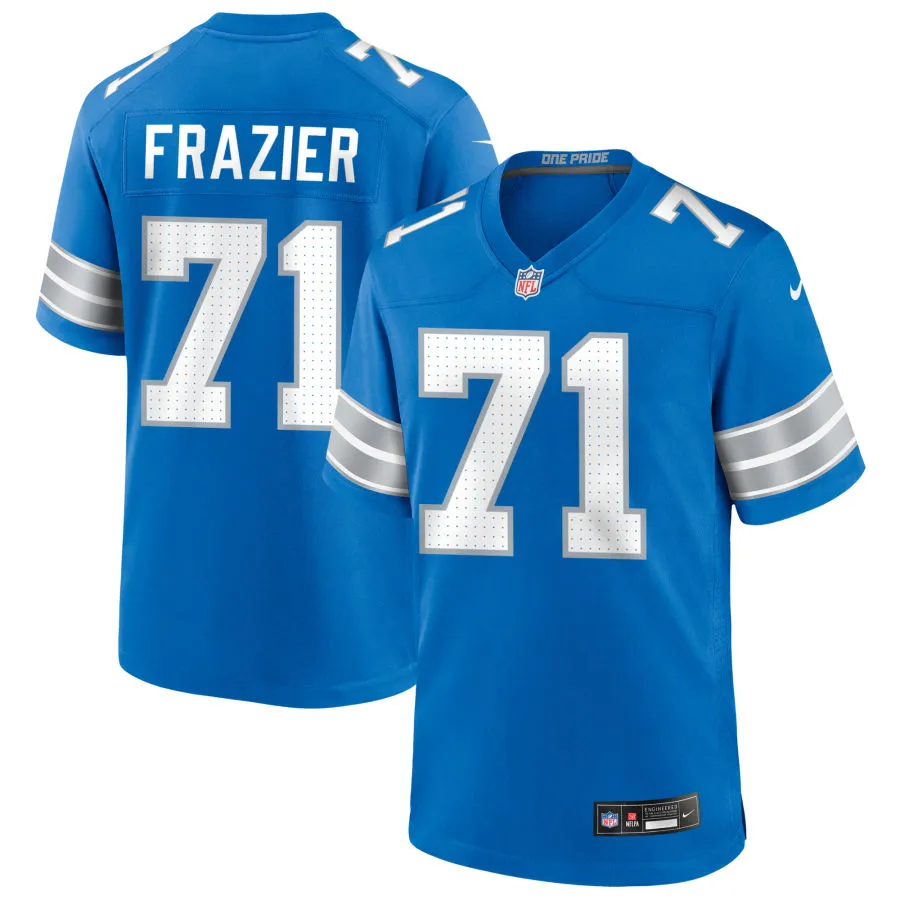 Mens Detroit Lions #71 Miles Frazier Nike Blue Vapor F.U.S.E. Limited Jersey