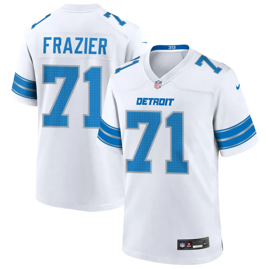 Mens Detroit Lions #71 Miles Frazier Nike White Vapor F.U.S.E. Limited Jersey