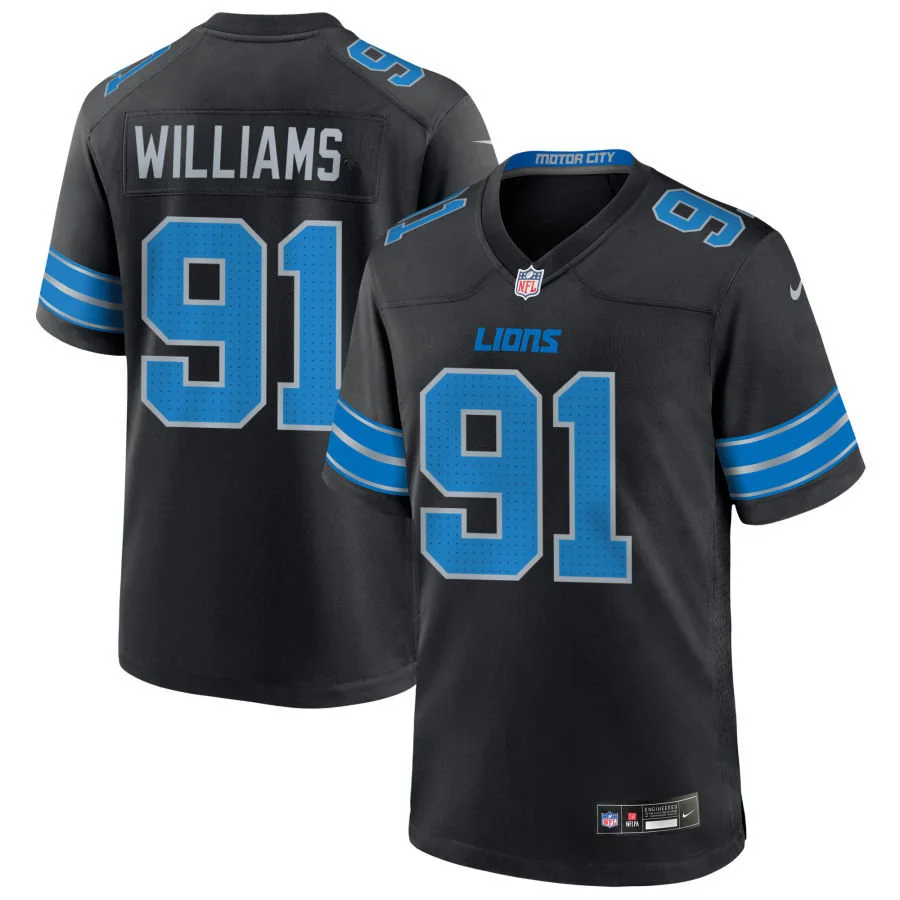 Youth Detroit Lions #91 Tyleik Williams Nike Black 2nd Alternate Vapor F.U.S.E. Limited Jersey