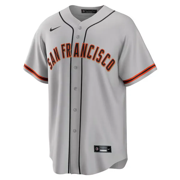 Mens San Francisco Giants #16 Rafael Devers Nike Grey Road Limited Jersey