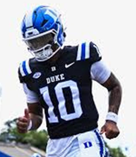 Duke Blue Devils #10 Darian Mensah Navy College Football Game Jersey